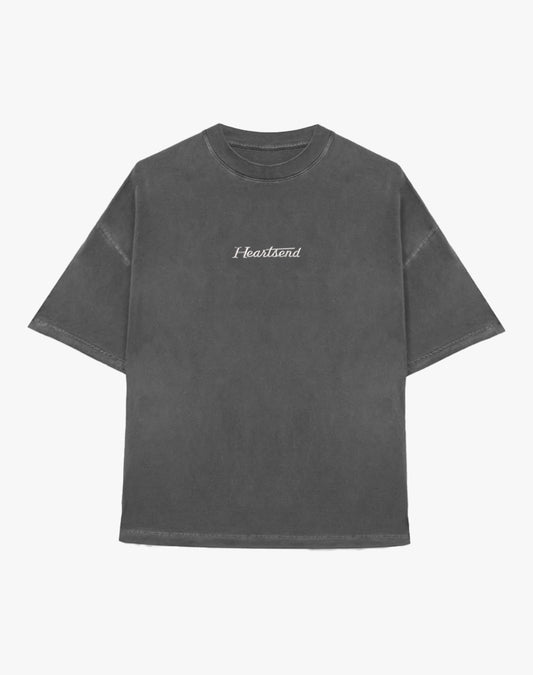 Heartsend Script Tee - Vintage Blk